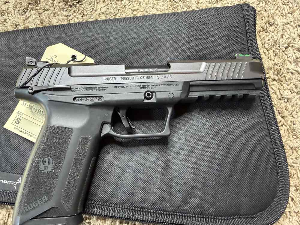 Like new Ruger 57 5.7x28 black Nice! Trades!-img-2