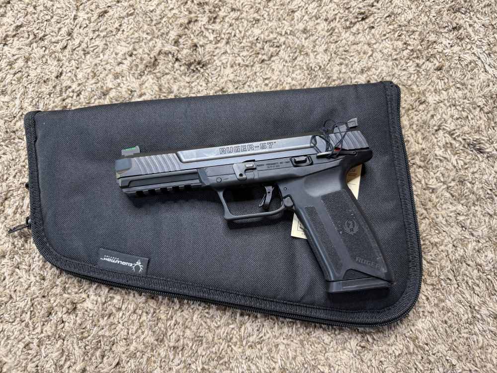 Like new Ruger 57 5.7x28 black Nice! Trades!-img-0