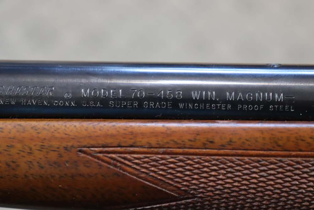Winchester Model 70 Super Grade Bolt  Rifle Cal. 458 magnum (SN#G1374757)-img-11