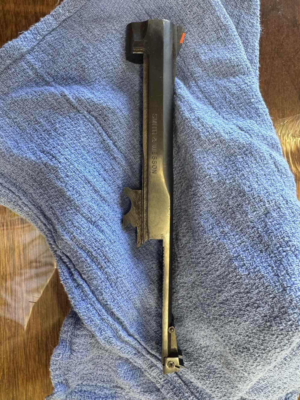 SMITH AND WESSON MODEL 41 5 INCH BARREL, ADJ SITES, TARGET CROWN, .22 LR.-img-0