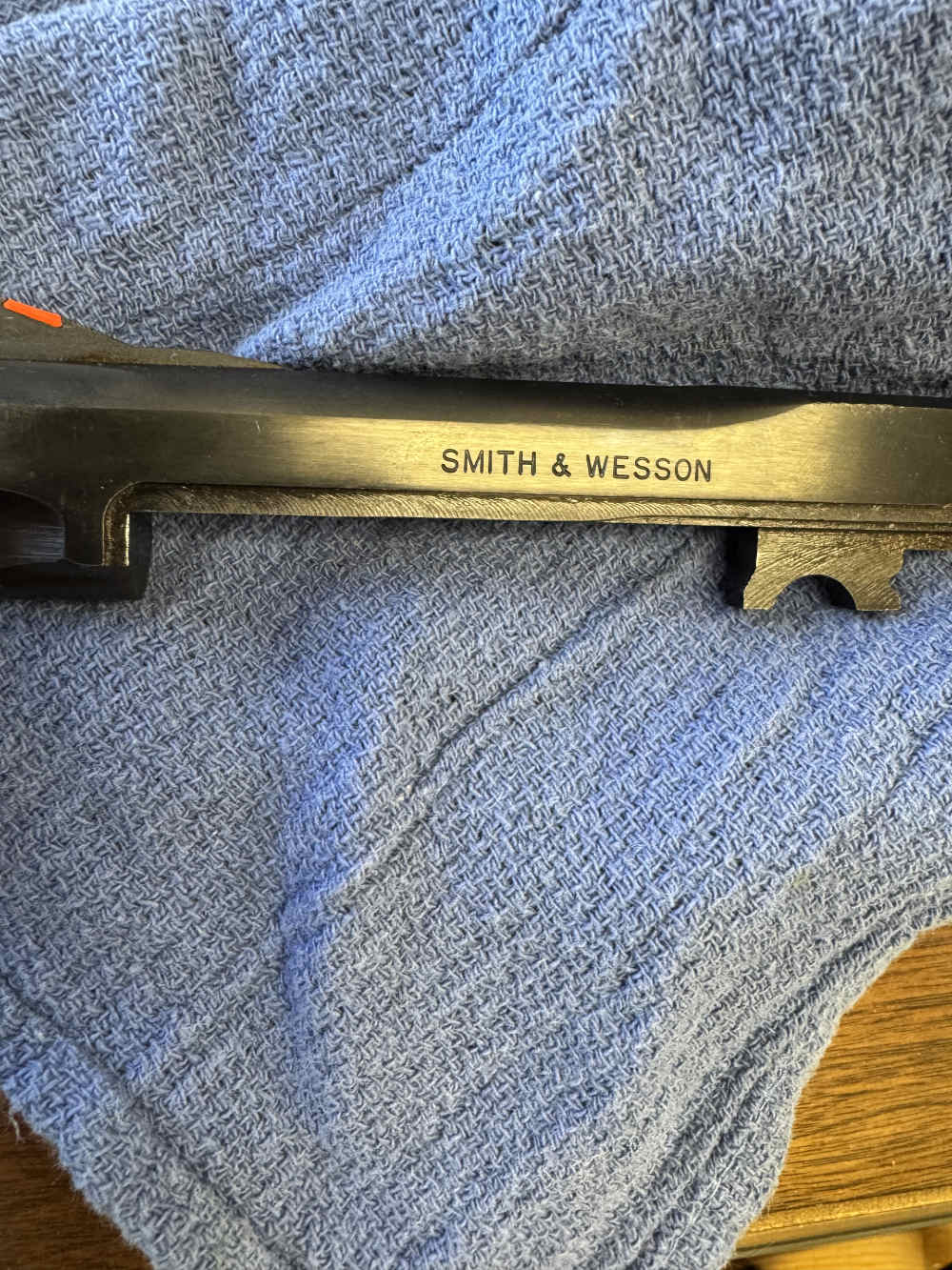 SMITH AND WESSON MODEL 41 5 INCH BARREL, ADJ SITES, TARGET CROWN, .22 LR.-img-2