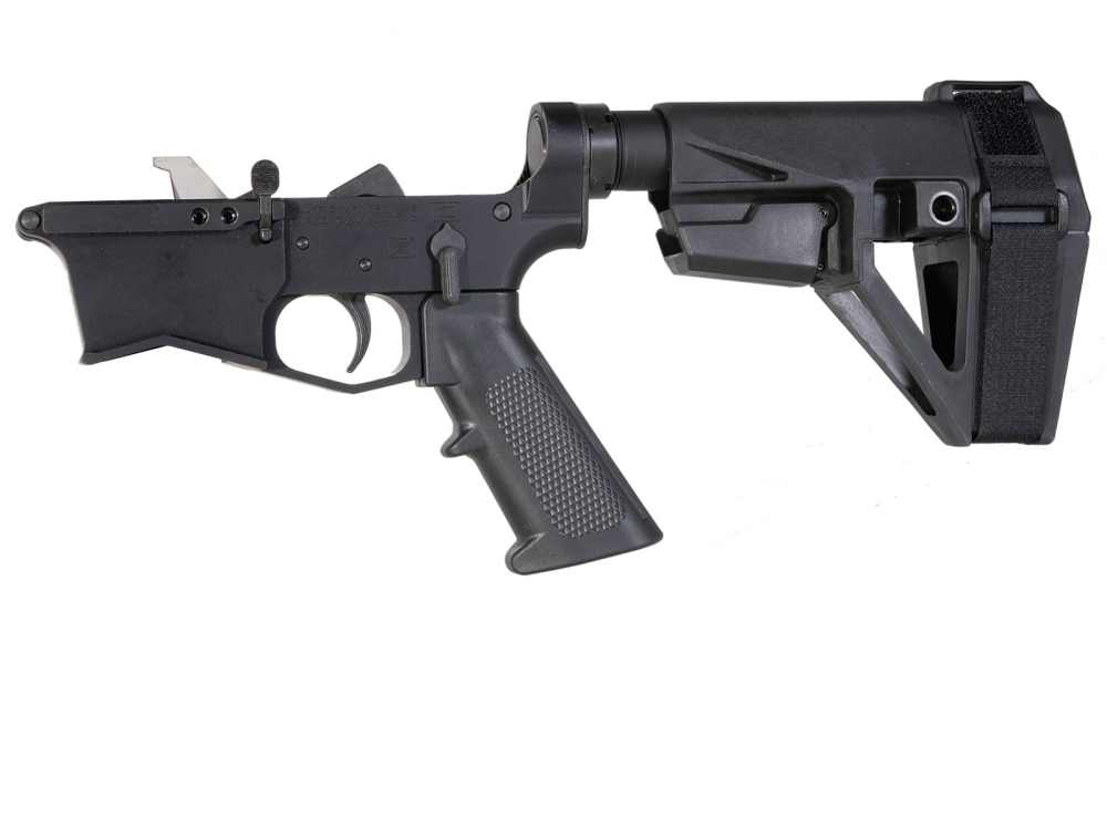 Wolfpack Armory AR15 45ACP / 10mm Complete Lower - SB Tactical SBA5 Brace-img-1