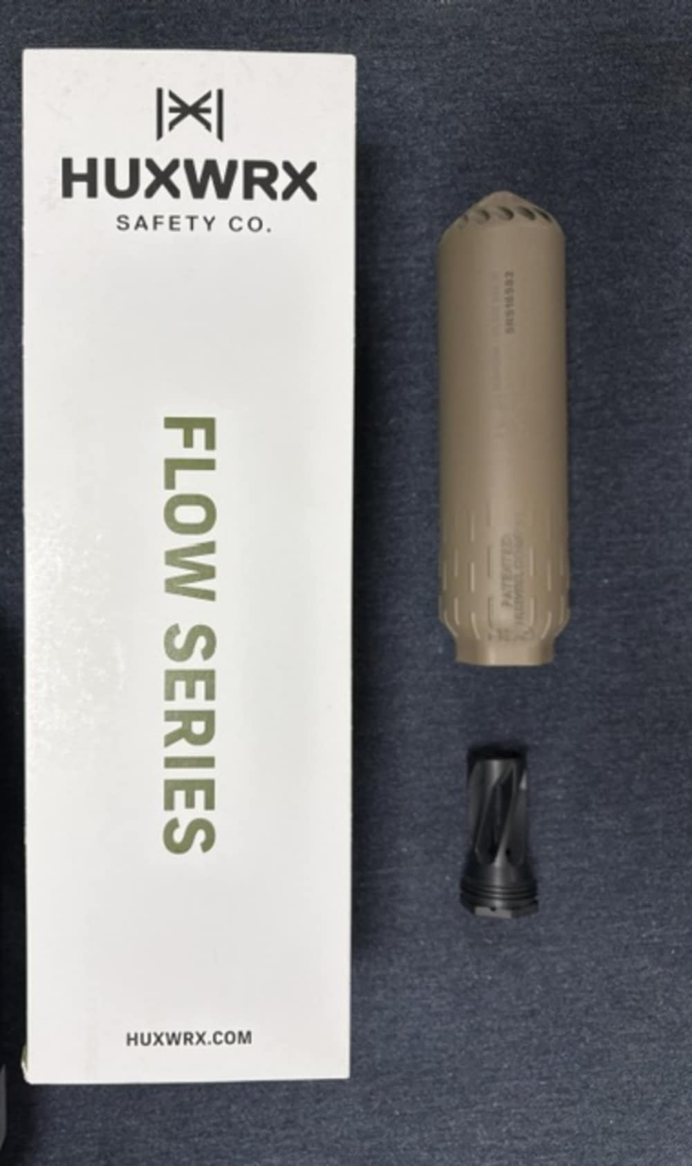 Huxwrx Flow 556 Ti FDE suppressor with flash hider-img-0