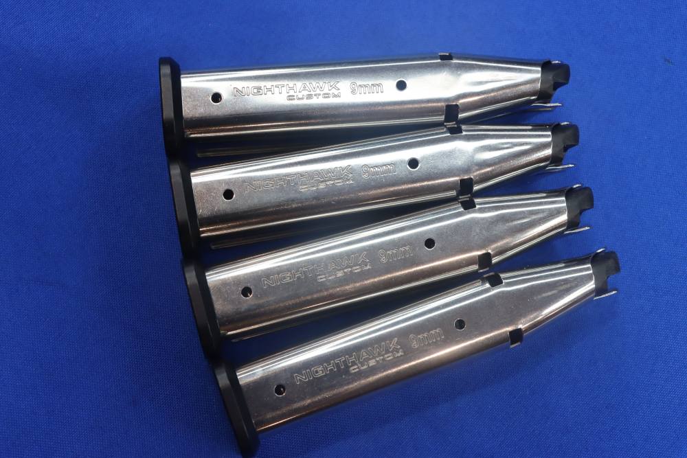 NIGHTHAWK CUSTOM 2011 Pistol Magazine Lot 4-Mags Double Stack 9MM 17RD OEM-img-1