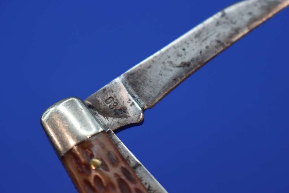 Vintage Schrade Walden NY USA 834 Stockman Pocket Knife Jigged Bone 3-Blade-img-8