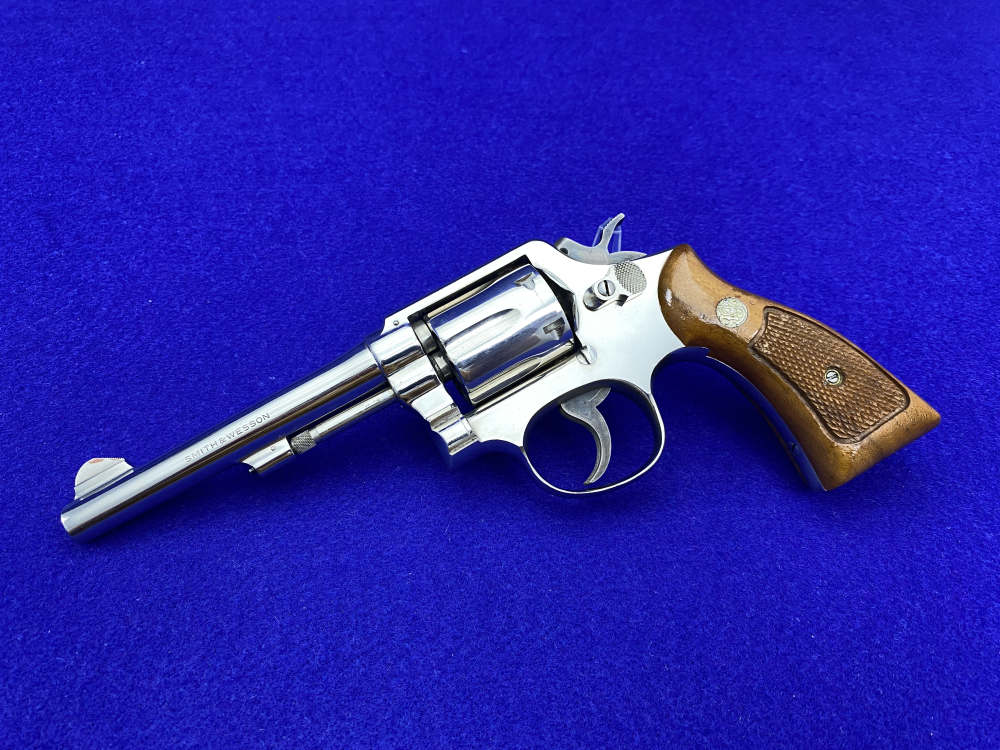 Smith Wesson 10-5 .38 SPL Nickel 5" *SCARCE DETROIT POLICE ISSUE EXAMPLE*-img-0