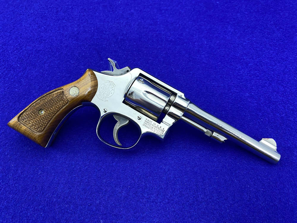 Smith Wesson 10-5 .38 SPL Nickel 5" *SCARCE DETROIT POLICE ISSUE EXAMPLE*-img-14