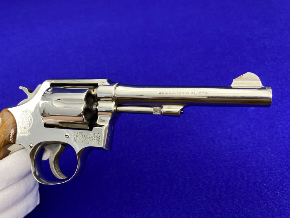 Smith Wesson 10-5 .38 SPL Nickel 5" *SCARCE DETROIT POLICE ISSUE EXAMPLE*-img-38