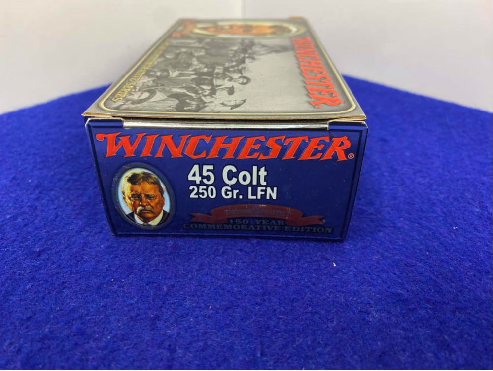 50 Rounds Winchester .45 Colt 250Gr LFN Roosevelt *150 YEAR COMMEMORATIVE*-img-5