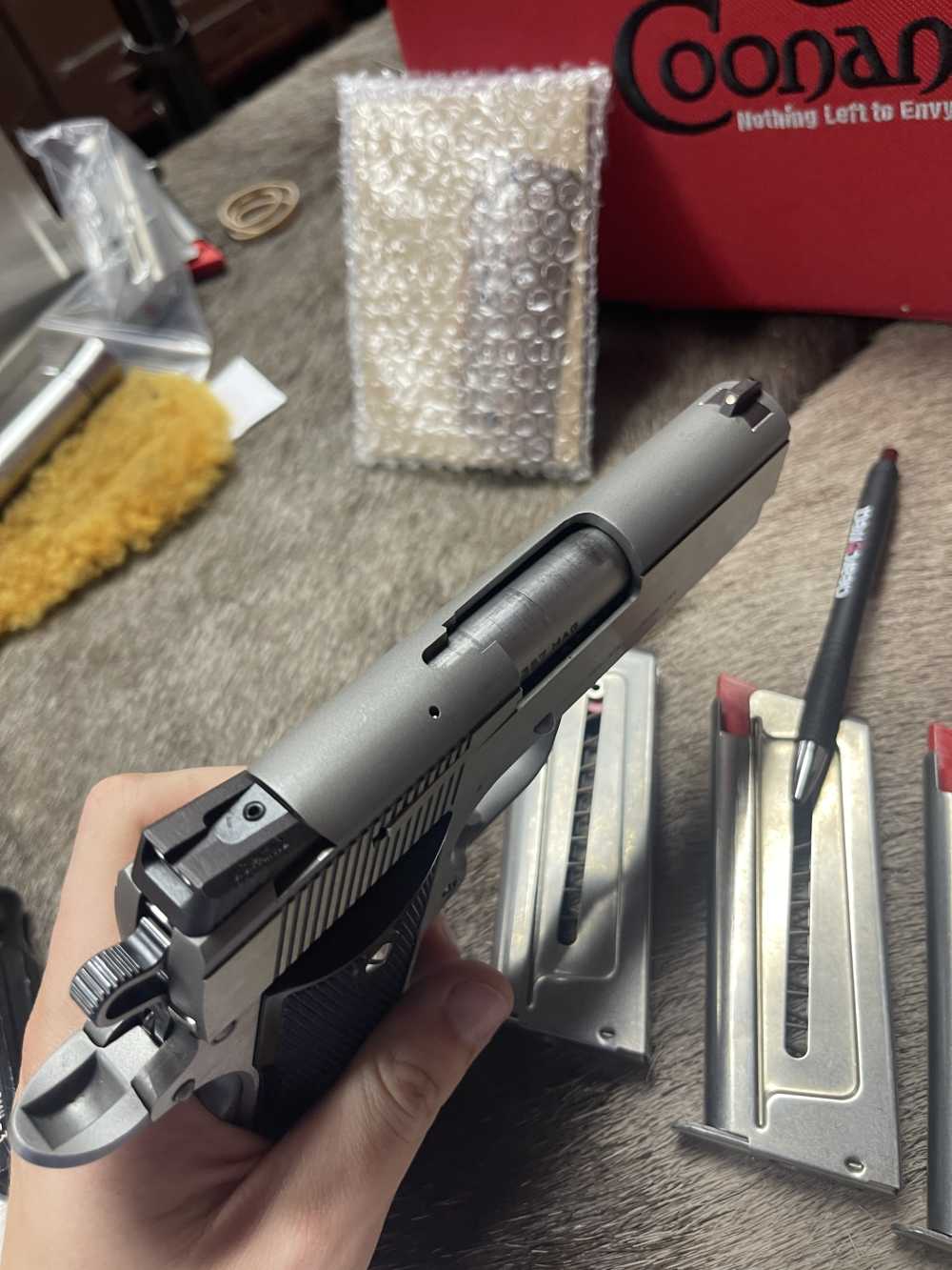 Coonan COMPACT 357 MAG semi auto pistol ULTRA RARE lnib with 4 mags + More-img-19