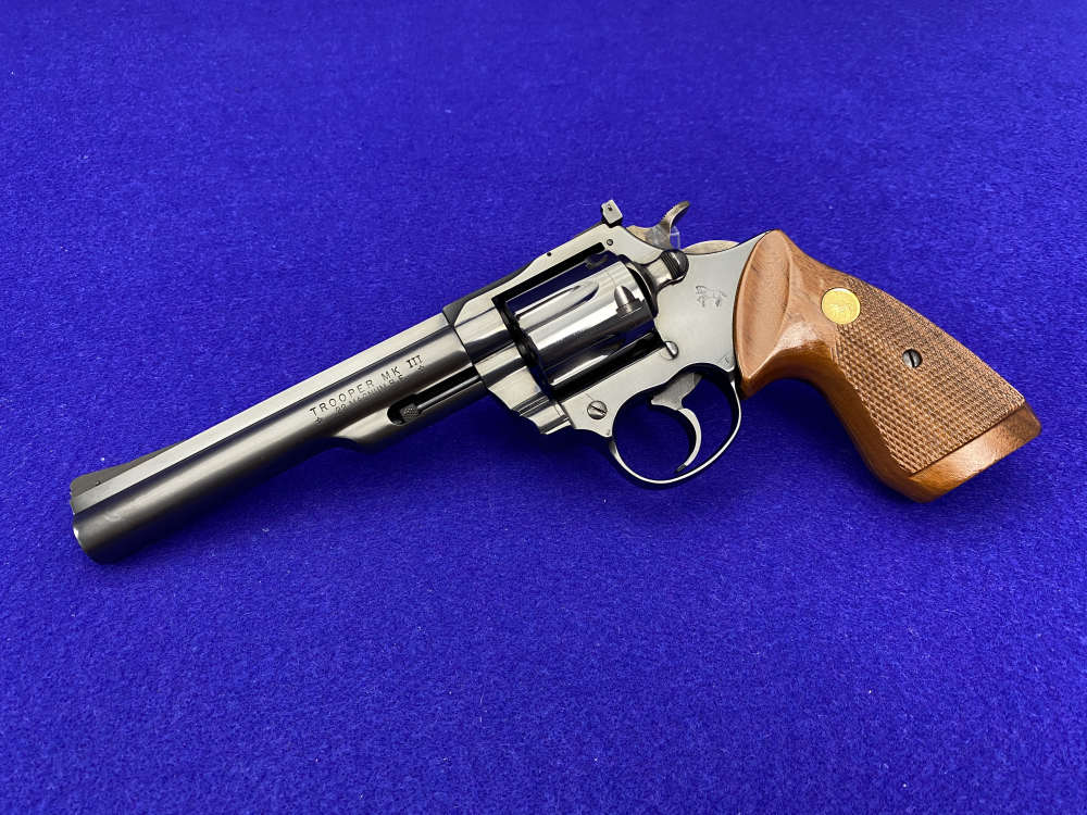 1980 Colt Trooper MKIII .22 MRF 6" Blue *SCARCE .22 MAGNUM RIMFIRE EXAMPLE*-img-3