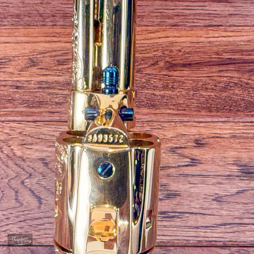 Colt SAA 1 of 3 Gold Engraved Cutaway Fire Blue Pearl NIB Factory Letter-img-24