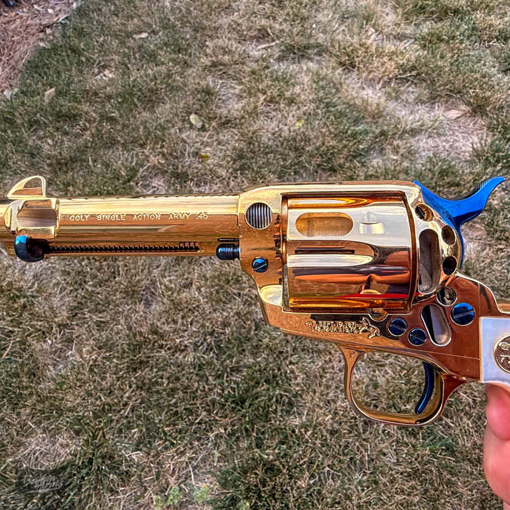Colt SAA 1 of 3 Gold Engraved Cutaway Fire Blue Pearl NIB Factory Letter-img-38
