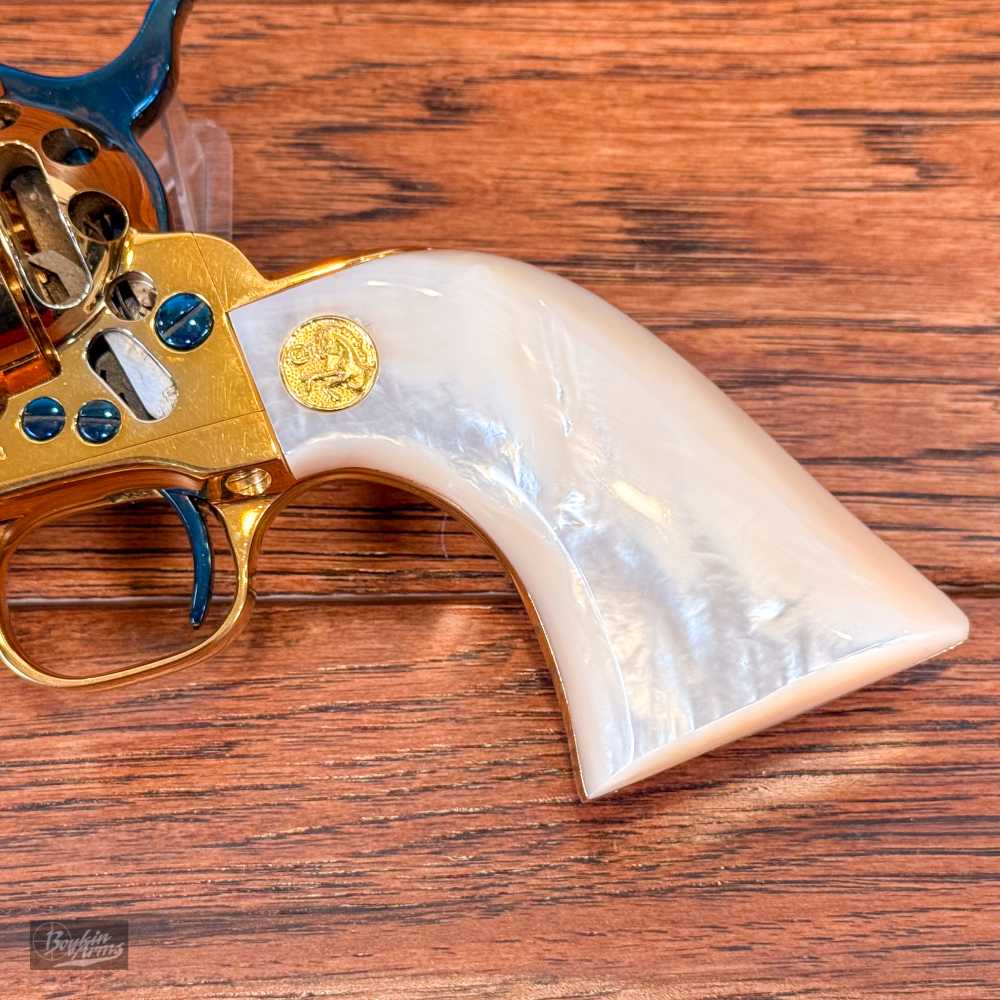 Colt SAA 1 of 3 Gold Engraved Cutaway Fire Blue Pearl NIB Factory Letter-img-18