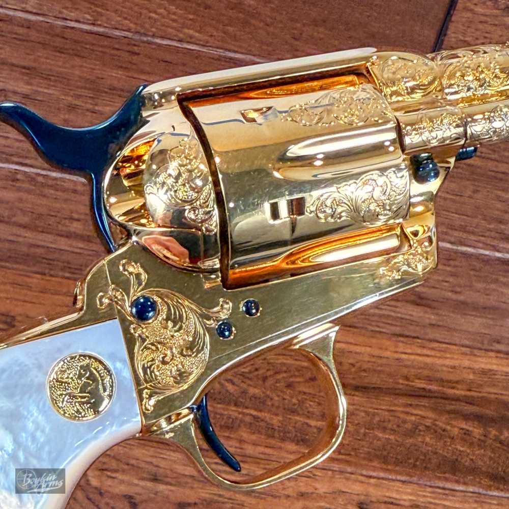 Colt SAA 1 of 3 Gold Engraved Cutaway Fire Blue Pearl NIB Factory Letter-img-31