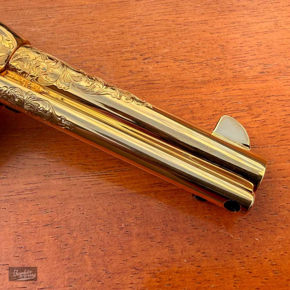 Colt SAA 1 of 3 Gold Engraved Cutaway Fire Blue Pearl NIB Factory Letter-img-10