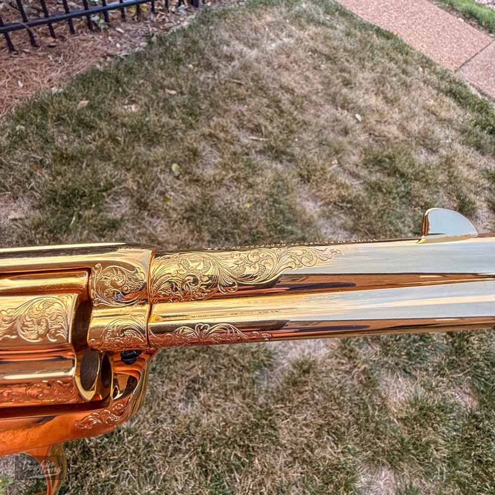 Colt SAA 1 of 3 Gold Engraved Cutaway Fire Blue Pearl NIB Factory Letter-img-42