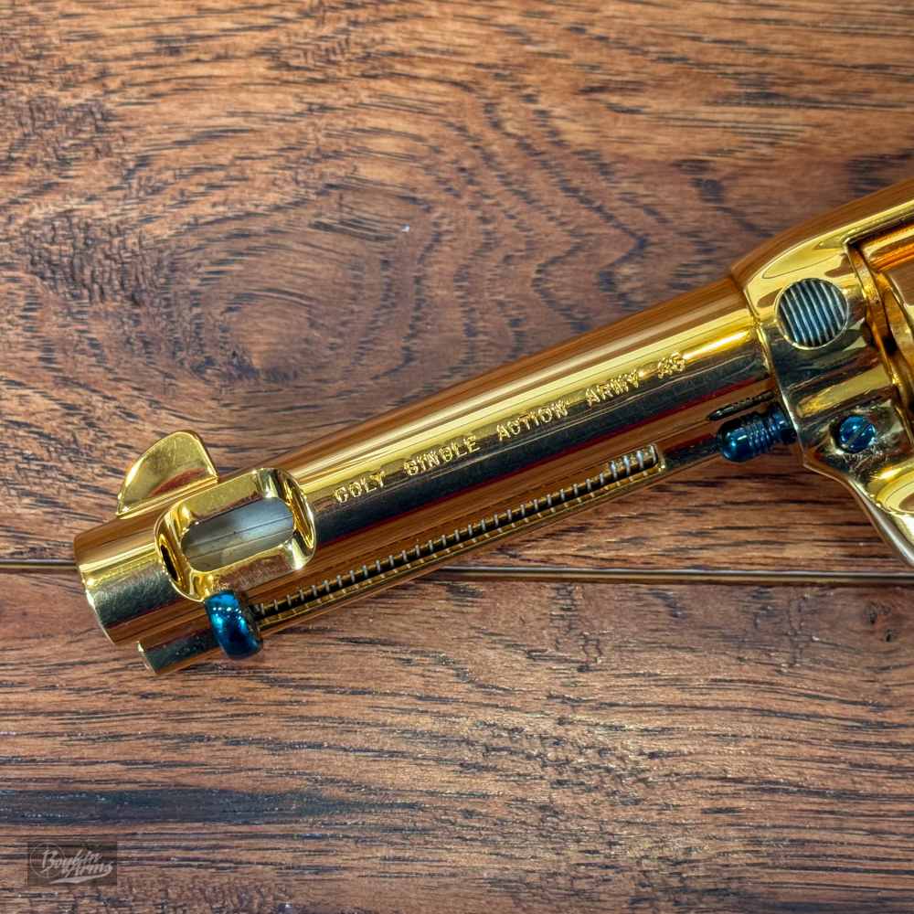 Colt SAA 1 of 3 Gold Engraved Cutaway Fire Blue Pearl NIB Factory Letter-img-16