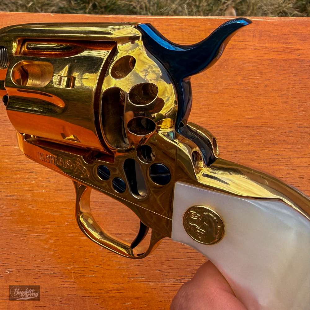 Colt SAA 1 of 3 Gold Engraved Cutaway Fire Blue Pearl NIB Factory Letter-img-13