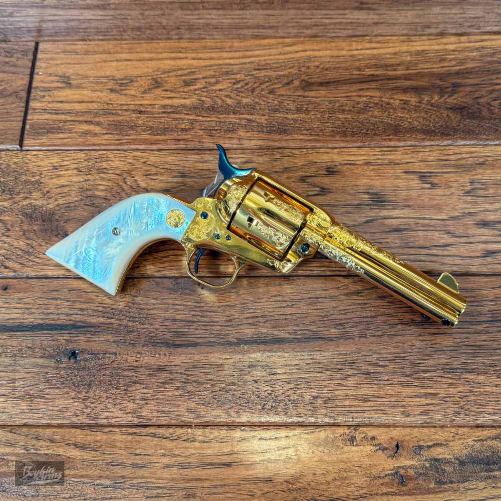 Colt SAA 1 of 3 Gold Engraved Cutaway Fire Blue Pearl NIB Factory Letter-img-19