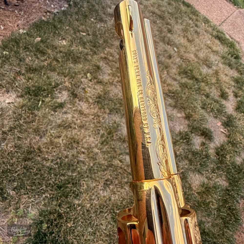 Colt SAA 1 of 3 Gold Engraved Cutaway Fire Blue Pearl NIB Factory Letter-img-47