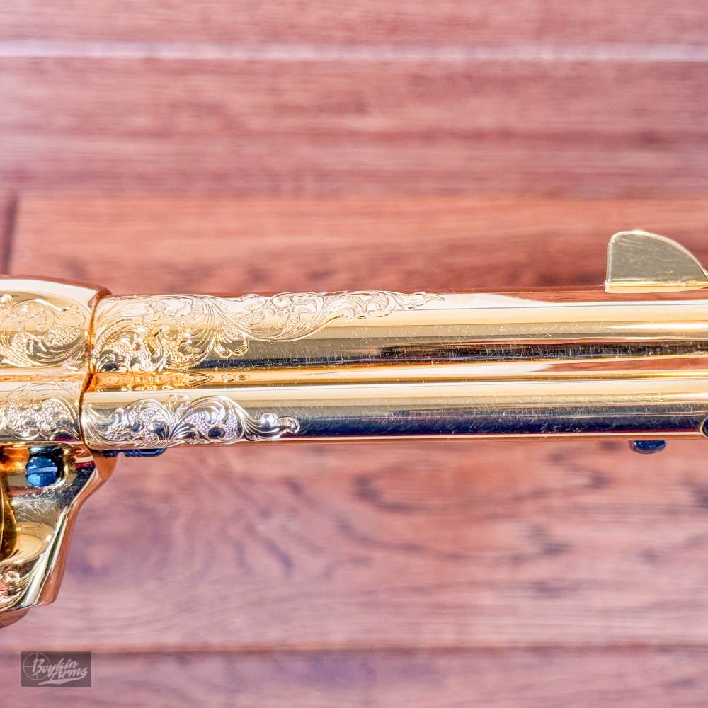 Colt SAA 1 of 3 Gold Engraved Cutaway Fire Blue Pearl NIB Factory Letter-img-33