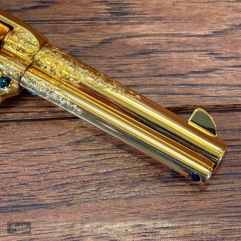 Colt SAA 1 of 3 Gold Engraved Cutaway Fire Blue Pearl NIB Factory Letter-img-20
