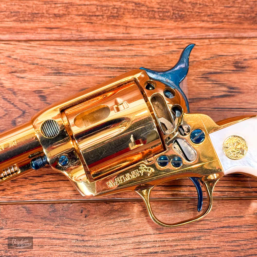 Colt SAA 1 of 3 Gold Engraved Cutaway Fire Blue Pearl NIB Factory Letter-img-17