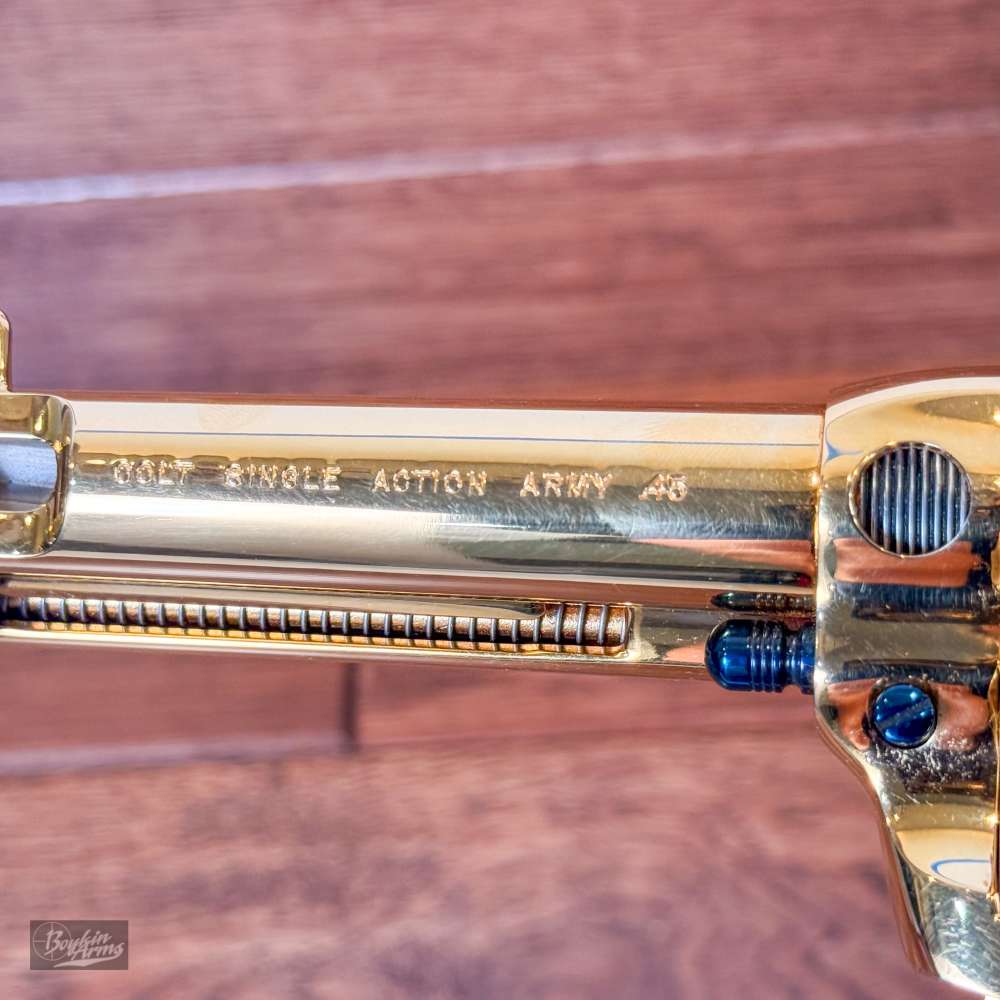 Colt SAA 1 of 3 Gold Engraved Cutaway Fire Blue Pearl NIB Factory Letter-img-27