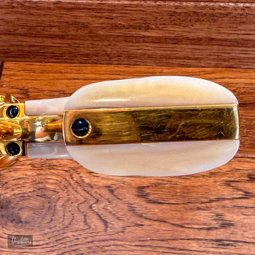 Colt SAA 1 of 3 Gold Engraved Cutaway Fire Blue Pearl NIB Factory Letter-img-23