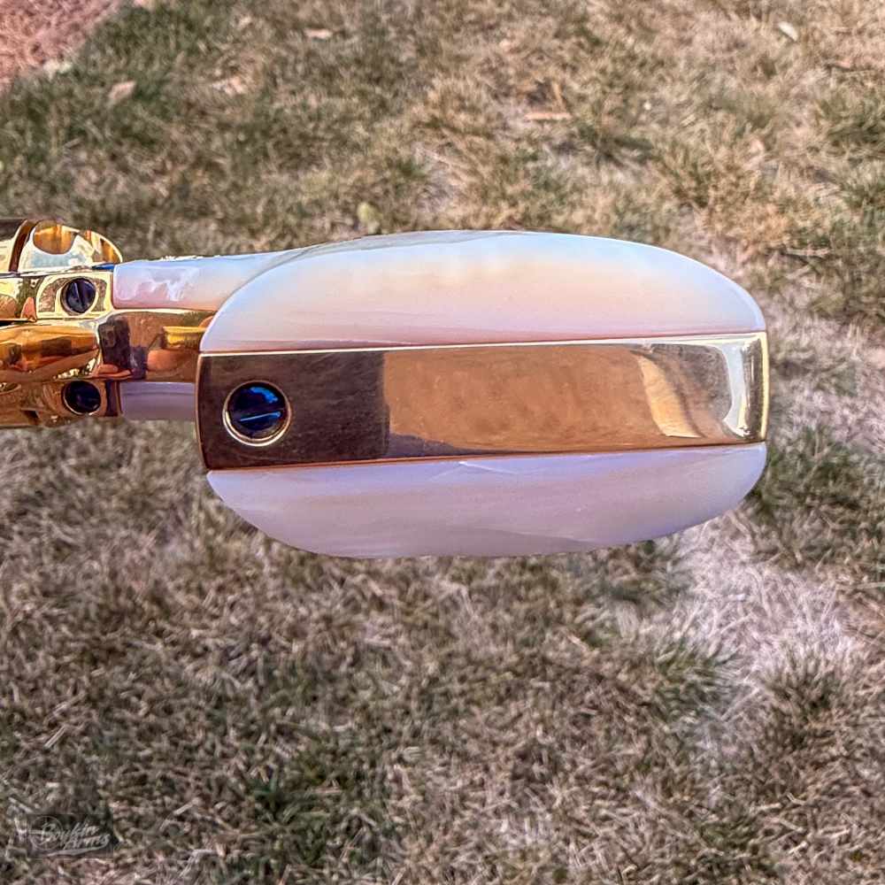 Colt SAA 1 of 3 Gold Engraved Cutaway Fire Blue Pearl NIB Factory Letter-img-52