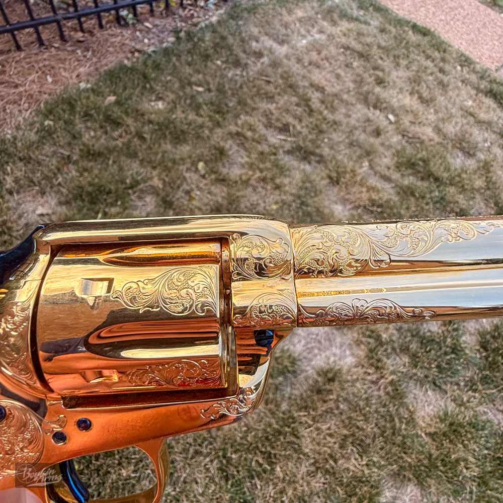 Colt SAA 1 of 3 Gold Engraved Cutaway Fire Blue Pearl NIB Factory Letter-img-41