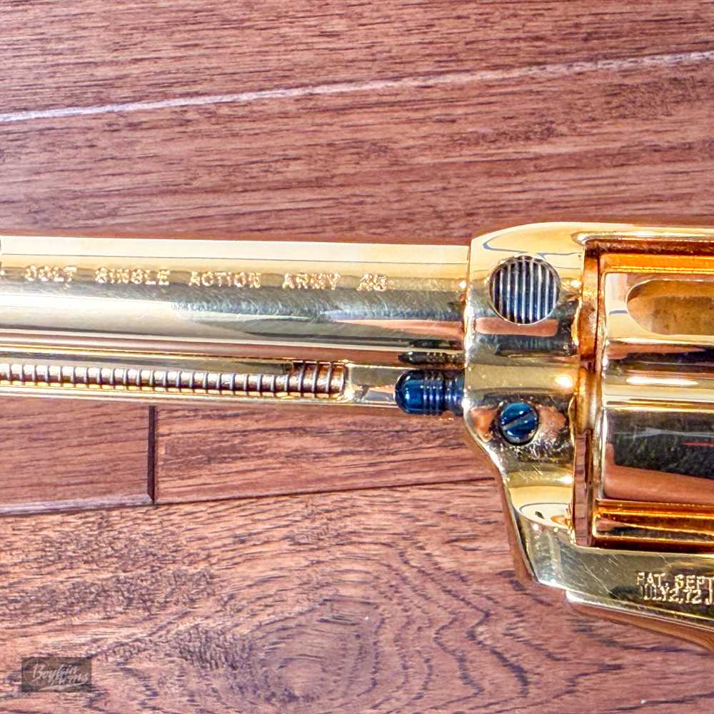Colt SAA 1 of 3 Gold Engraved Cutaway Fire Blue Pearl NIB Factory Letter-img-26