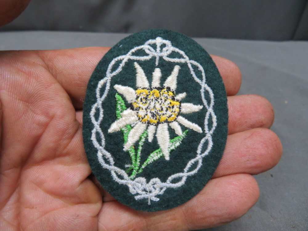 WWII GERMAN ARMY GEBIRGSJAGER MOUNTAIN TROOPS SLEEVE PATCH-img-1
