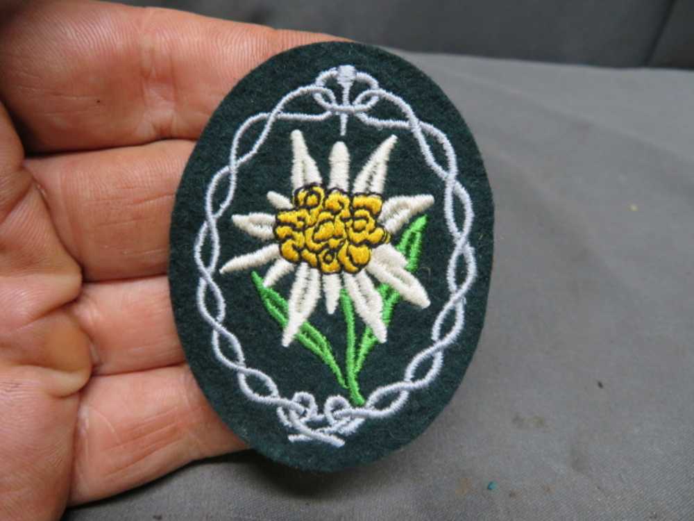 WWII GERMAN ARMY GEBIRGSJAGER MOUNTAIN TROOPS SLEEVE PATCH-img-0