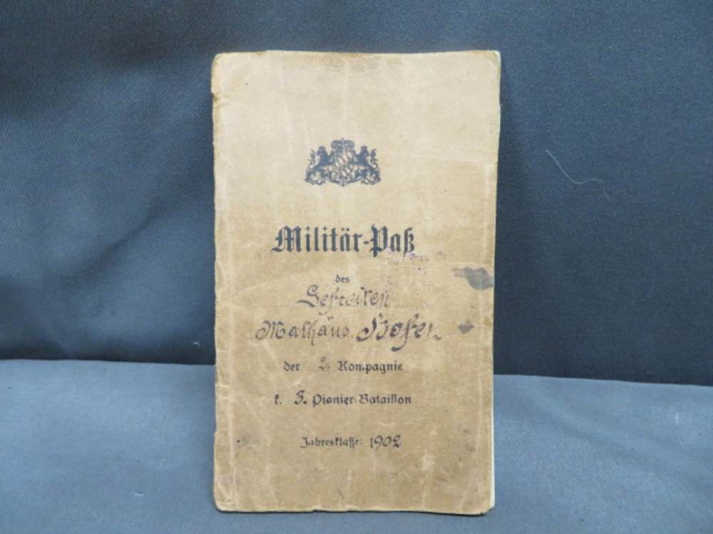 WWI IMPERIAL GERMAN ARMY MILITARPASS SOLDIER’S PASSBOOK-MANY PAGES-img-0