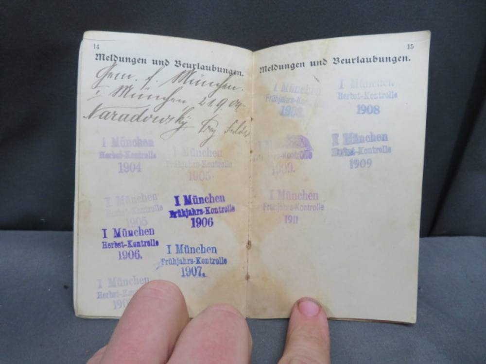 WWI IMPERIAL GERMAN ARMY MILITARPASS SOLDIER’S PASSBOOK-MANY PAGES-img-17