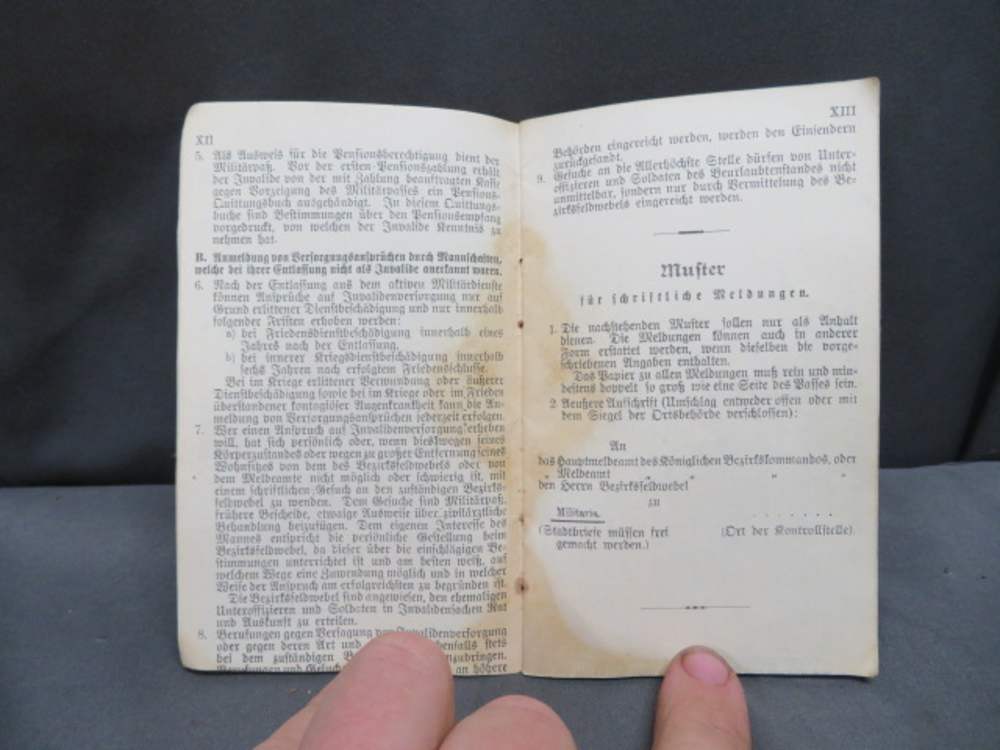 WWI IMPERIAL GERMAN ARMY MILITARPASS SOLDIER’S PASSBOOK-MANY PAGES-img-8