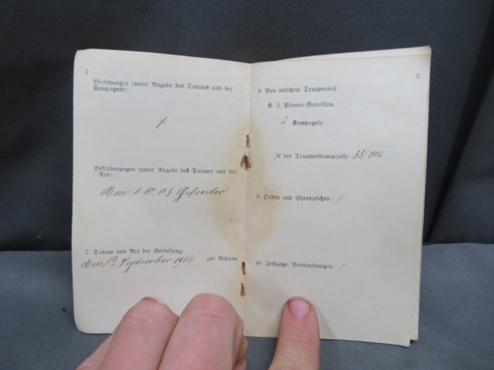 WWI IMPERIAL GERMAN ARMY MILITARPASS SOLDIER’S PASSBOOK-MANY PAGES-img-11