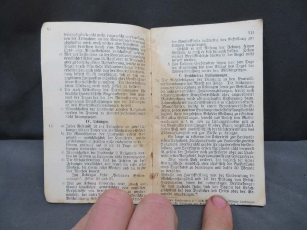 WWI IMPERIAL GERMAN ARMY MILITARPASS SOLDIER’S PASSBOOK-MANY PAGES-img-5