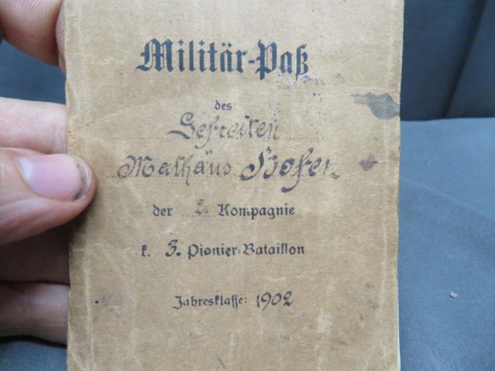 WWI IMPERIAL GERMAN ARMY MILITARPASS SOLDIER’S PASSBOOK-MANY PAGES-img-1