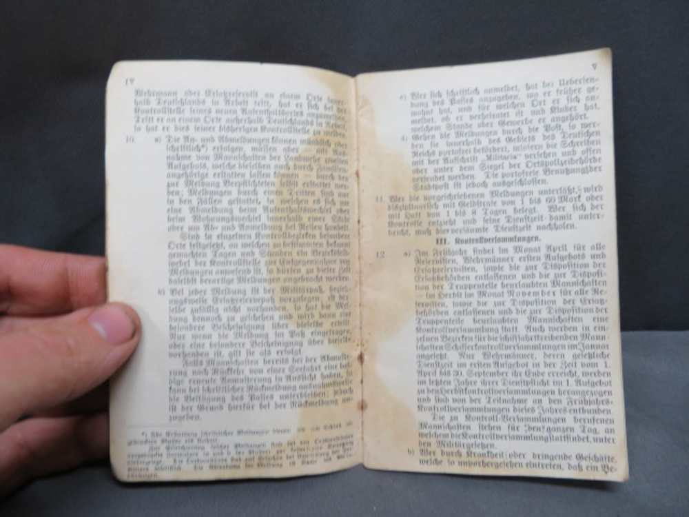 WWI IMPERIAL GERMAN ARMY MILITARPASS SOLDIER’S PASSBOOK-MANY PAGES-img-4