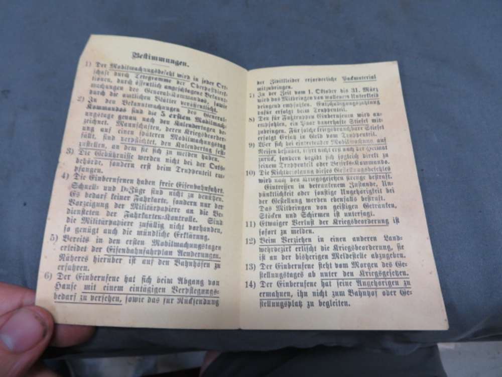 WWI IMPERIAL GERMAN ARMY MILITARPASS SOLDIER’S PASSBOOK-MANY PAGES-img-24