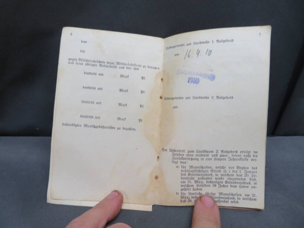 WWI IMPERIAL GERMAN ARMY MILITARPASS SOLDIER’S PASSBOOK-MANY PAGES-img-13