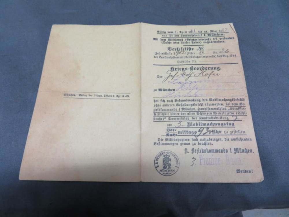WWI IMPERIAL GERMAN ARMY MILITARPASS SOLDIER’S PASSBOOK-MANY PAGES-img-22