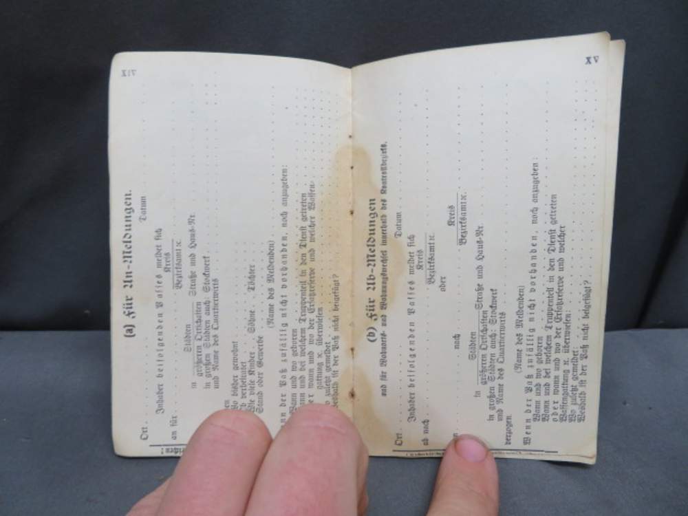 WWI IMPERIAL GERMAN ARMY MILITARPASS SOLDIER’S PASSBOOK-MANY PAGES-img-9