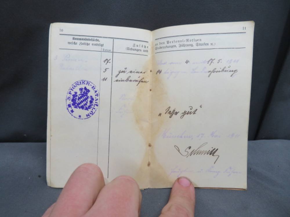 WWI IMPERIAL GERMAN ARMY MILITARPASS SOLDIER’S PASSBOOK-MANY PAGES-img-15