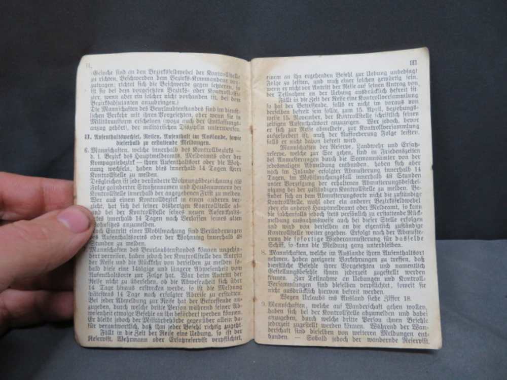 WWI IMPERIAL GERMAN ARMY MILITARPASS SOLDIER’S PASSBOOK-MANY PAGES-img-3