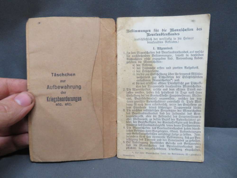 WWI IMPERIAL GERMAN ARMY MILITARPASS SOLDIER’S PASSBOOK-MANY PAGES-img-2