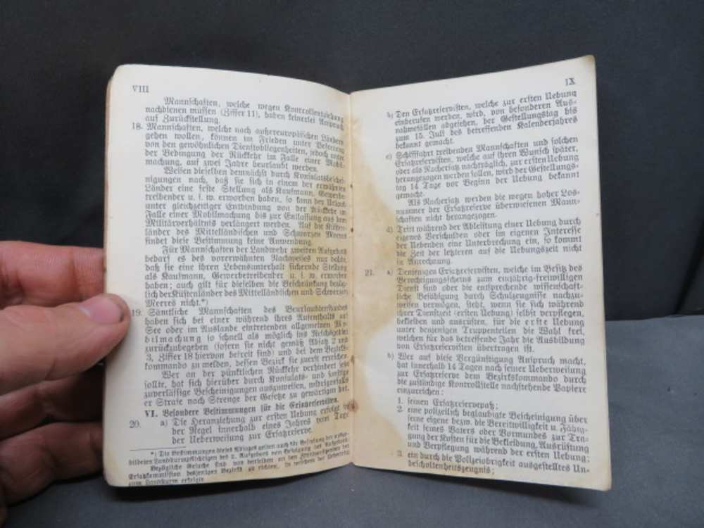 WWI IMPERIAL GERMAN ARMY MILITARPASS SOLDIER’S PASSBOOK-MANY PAGES-img-6